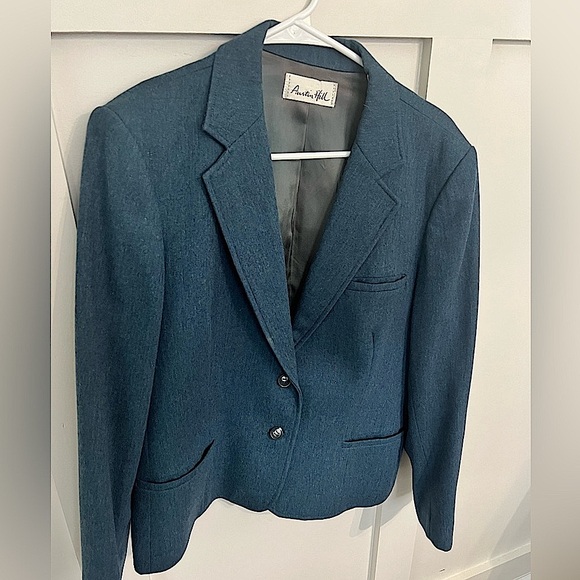 Austin Hill women’s tailored blazer in deep blue/teal color women’s L - Picture 1 of 7